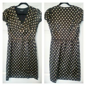 Betsey Johnson Capped Sleeve Silk Dress